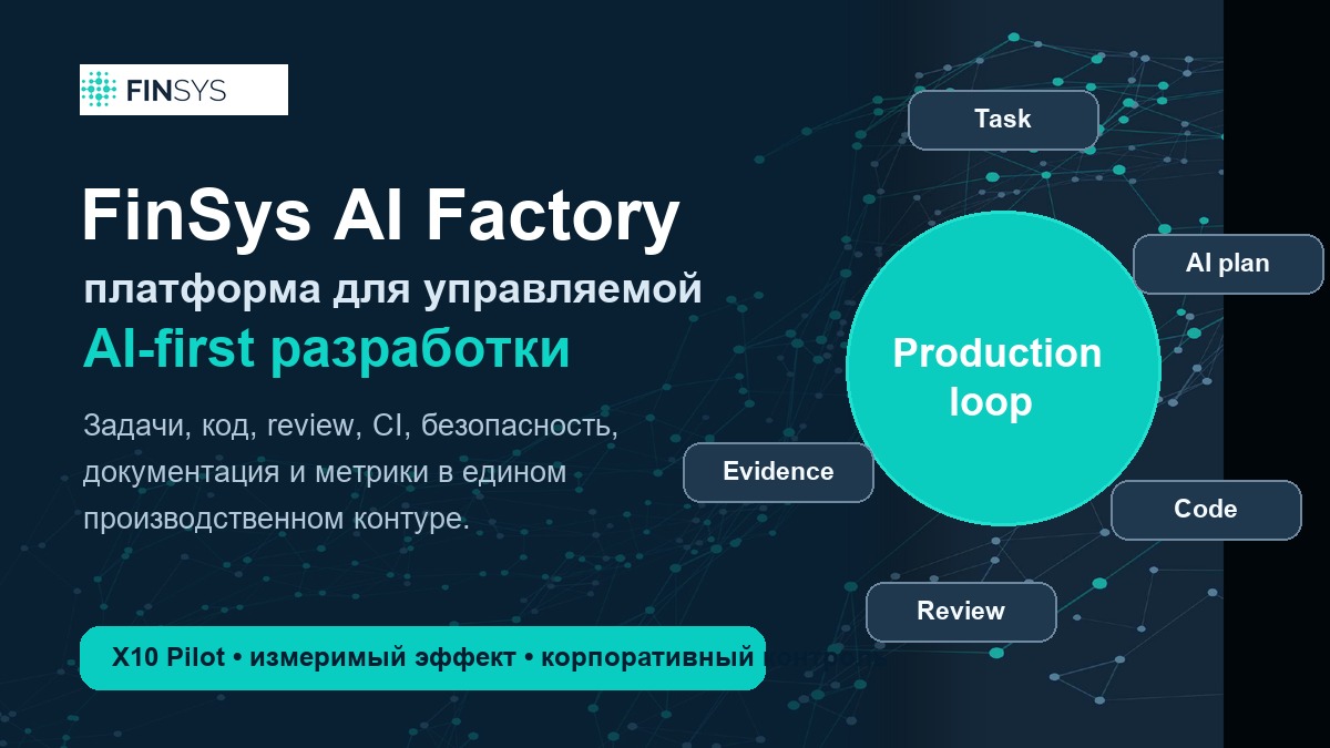 ФинСис запускает FinSys AI Factory — платформу для управляемой AI-first разработки
